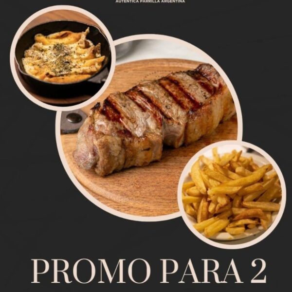 Promo para 2 persona provoleta + ojo de bife o bife de chorizo