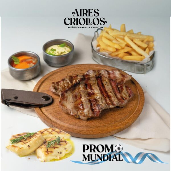 Promo para 2 Personas Matambrito de Cerdo Con Papas Fritas + Provoleta al Oreganato